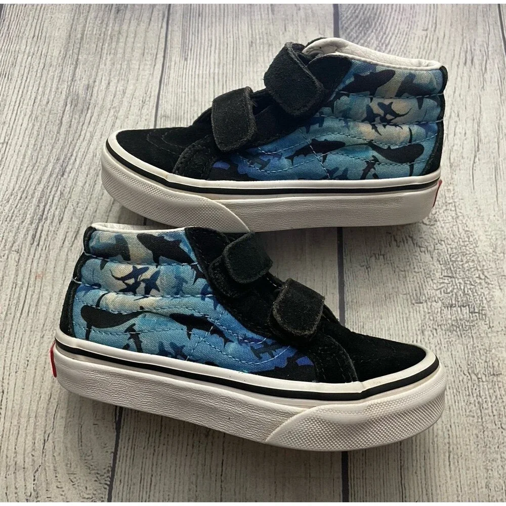 Shark Vans Off The Wall Little Boy Toddler Shoes, Size 10.5